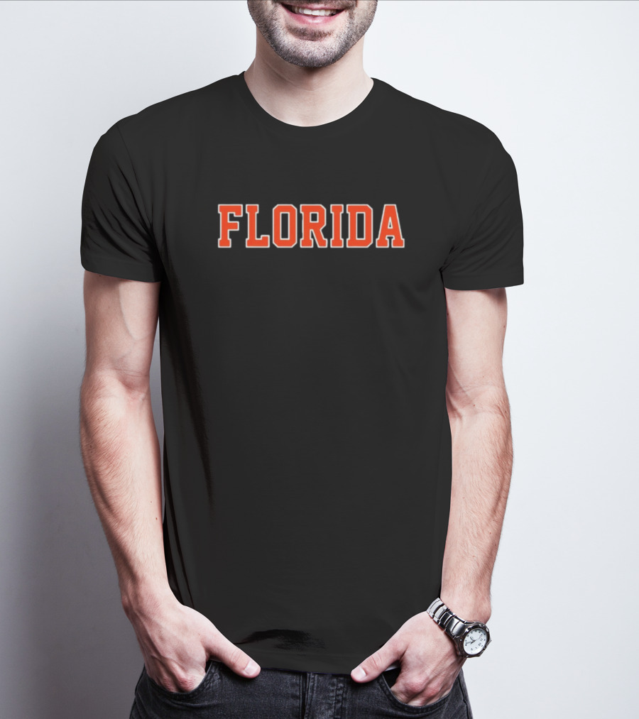 Florida Retro Orange Text T-Shirt