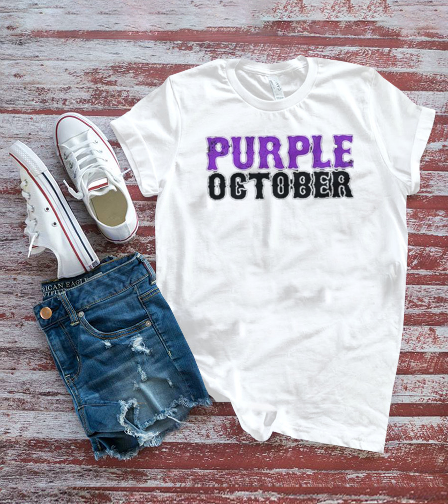 New York Baseball Purple October T-Shirt