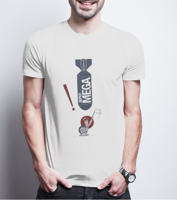 Supermega Mega Bomb Exclamation Cartoon Figure T-Shirt