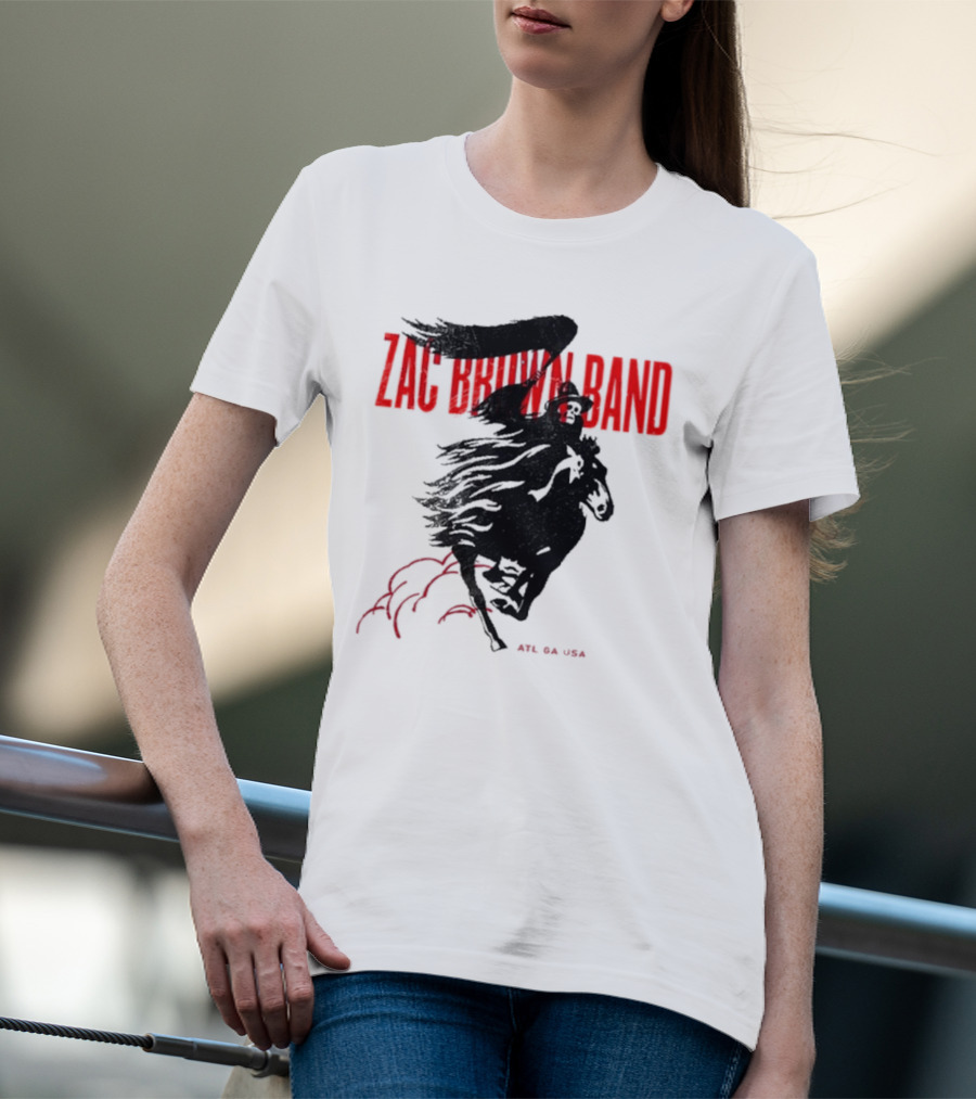 Zac Brown Band ATL GA USA Skeleton Rider T-Shirt