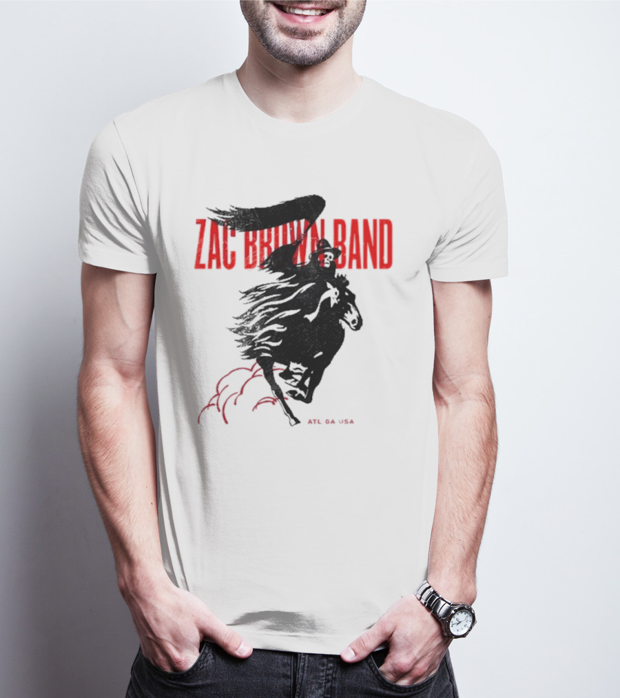 Zac Brown Band ATL GA USA Skeleton Rider T-Shirt