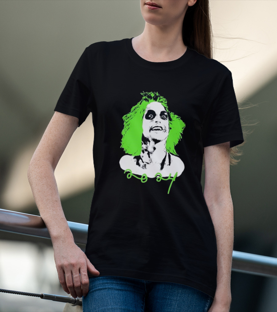 Beetlejuice Eyeliner Green Hair T-Shirt