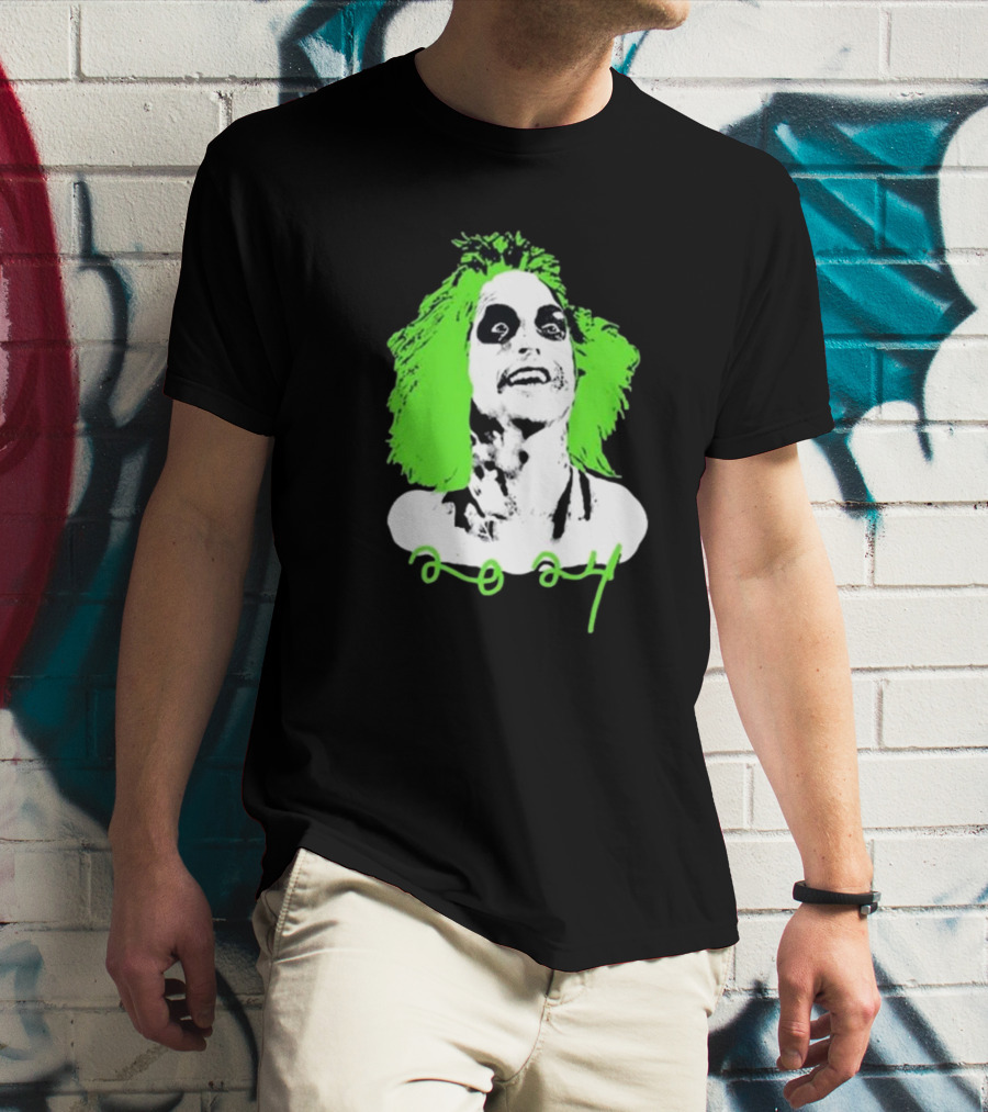 Beetlejuice Eyeliner Green Hair T-Shirt