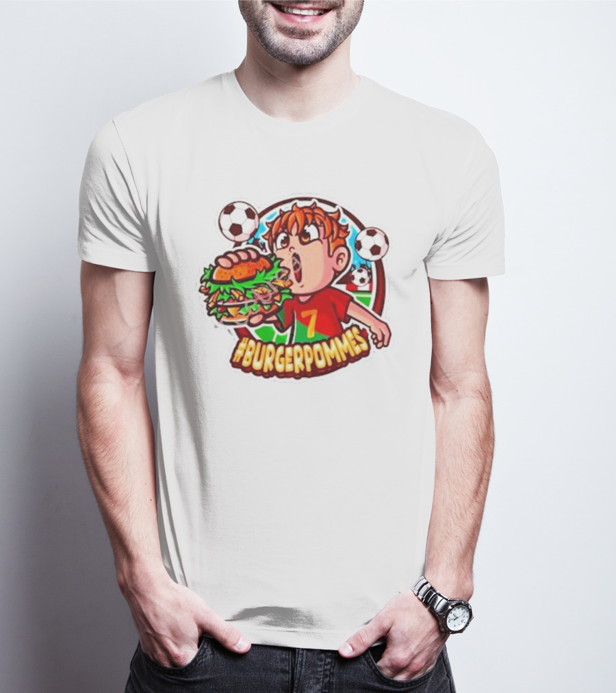 Burgerpommes Soccer Fan Lukasbs Merch T-Shirt