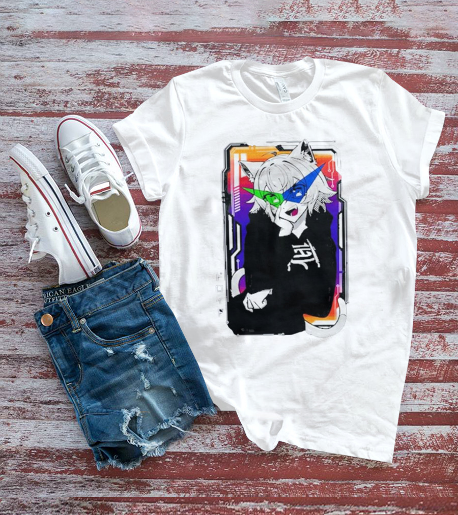 Elasticdroid Gamersupps Anime Cat Ears Cyberpunk T-Shirt