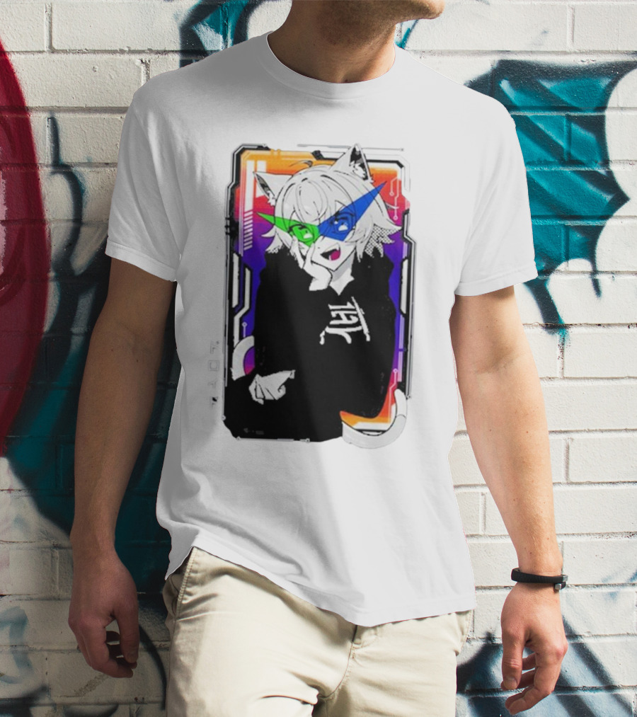 Elasticdroid Gamersupps Anime Cat Ears Cyberpunk T-Shirt