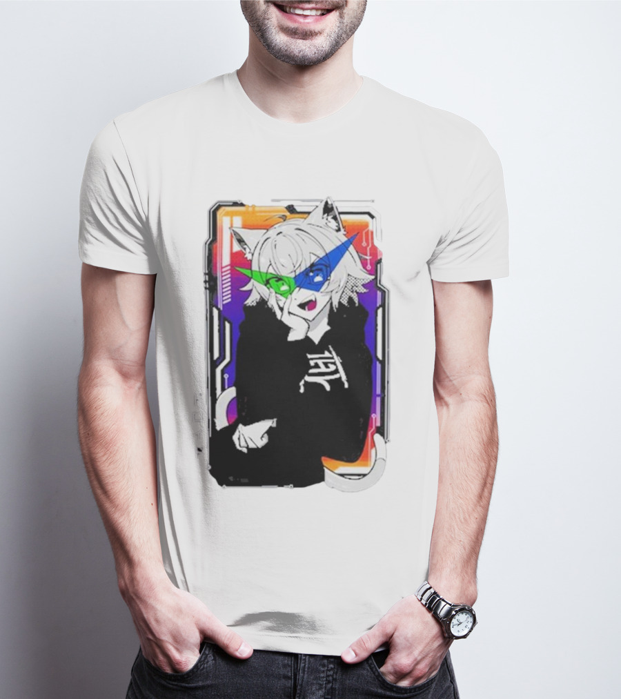 Elasticdroid Gamersupps Anime Cat Ears Cyberpunk T-Shirt