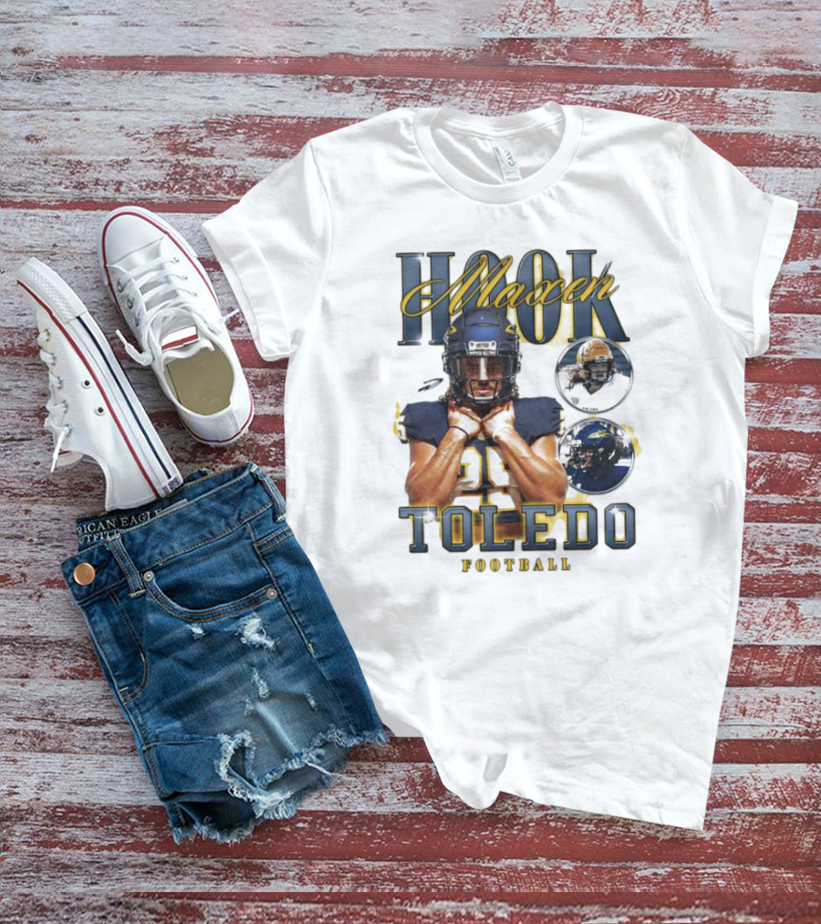 Maxen Hook Toledo Rockets Football Player Action Montage T-Shirt
