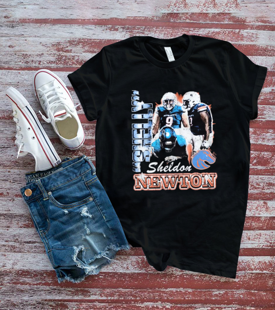 Boise State Broncos Sheldon Newton 90s Style Football Player T-Shirt
