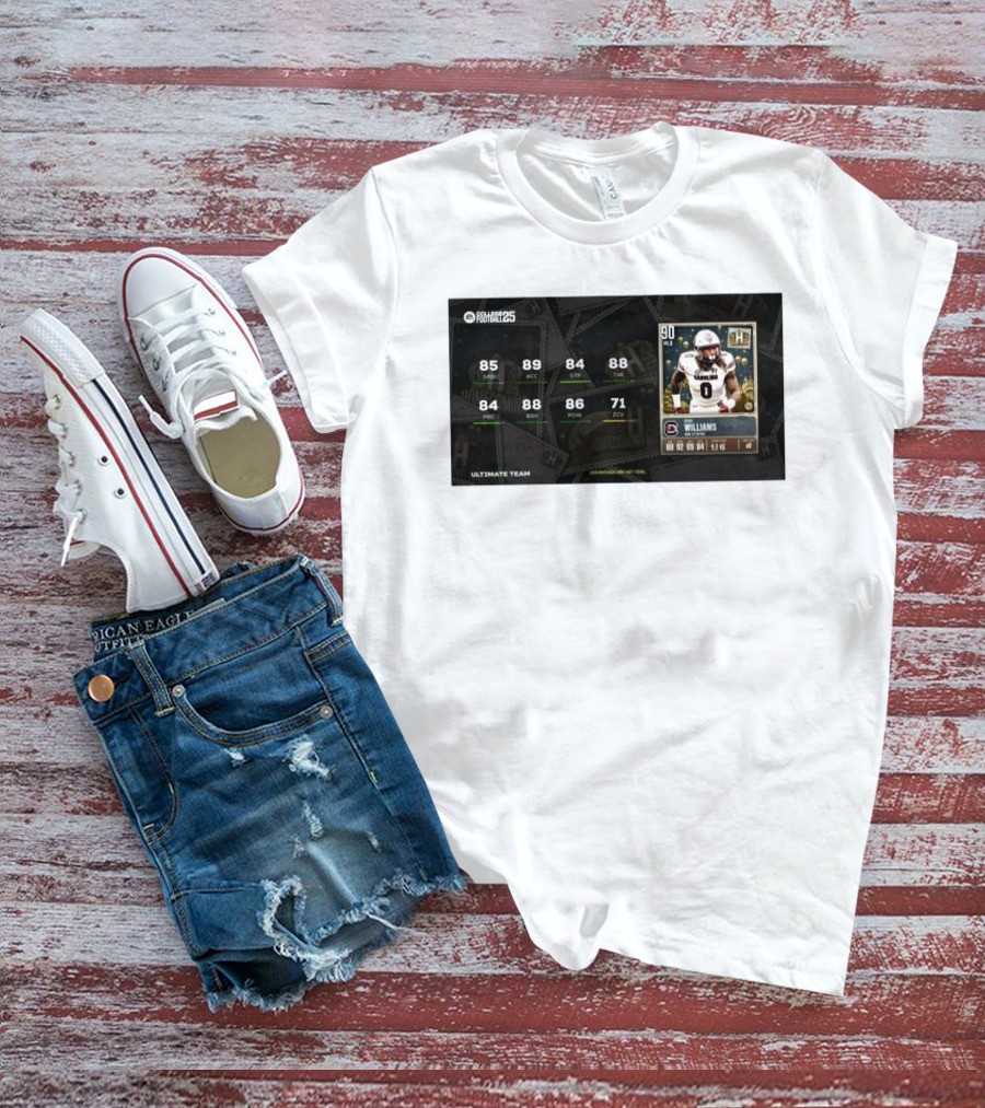 South Carolina Gamecocks Debo Williams Run Stopper Homecoming Key Ratings Madden NFL 25 Ultimate Team T-Shirt
