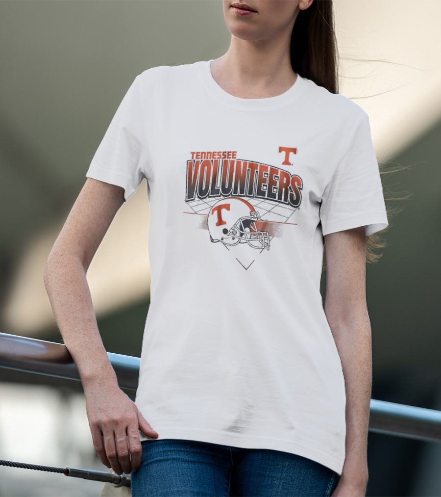 Tennessee Volunteers Football Helmet Grid Knoxville NCAA T-Shirt