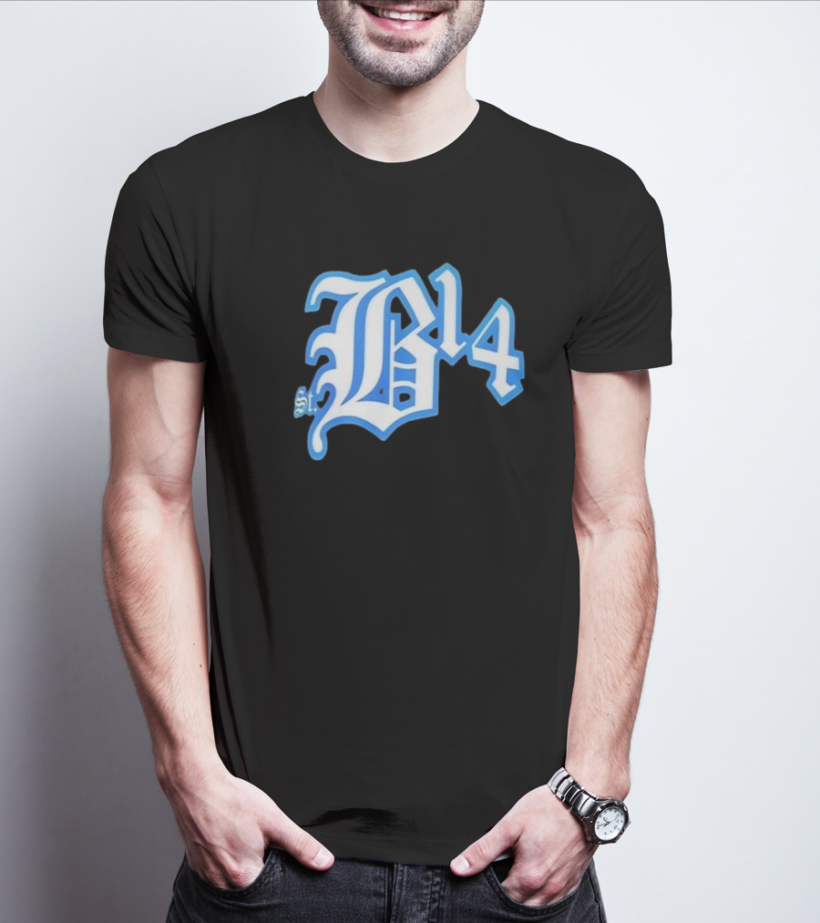 Amon-Ra St Brown Detroit B14 St. Iconic Blue Font T-Shirt