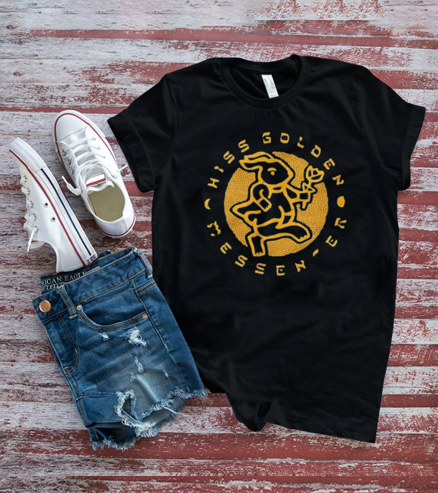 Hiss Golden Messenger Rabbit Holding Flower T-Shirt