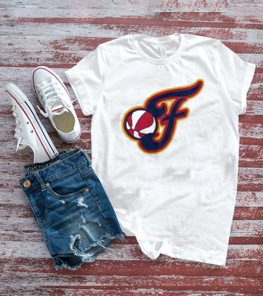 Youth Indiana Fever F Logo Basketball Grey T-Shirt