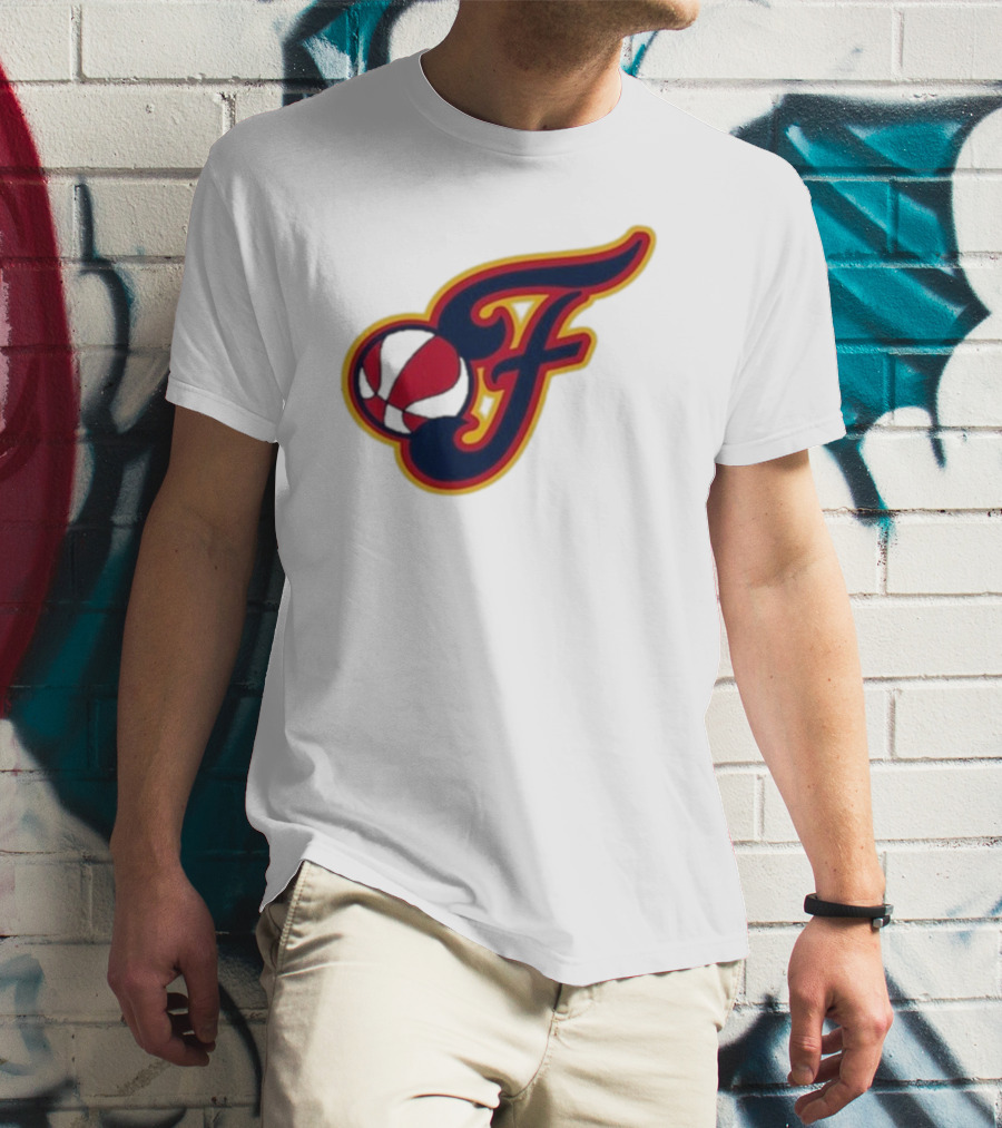 Youth Indiana Fever F Logo Basketball Grey T-Shirt