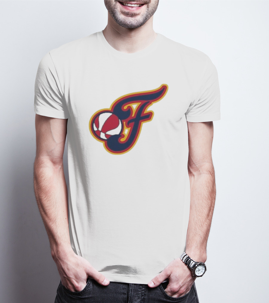 Youth Indiana Fever F Logo Basketball Grey T-Shirt