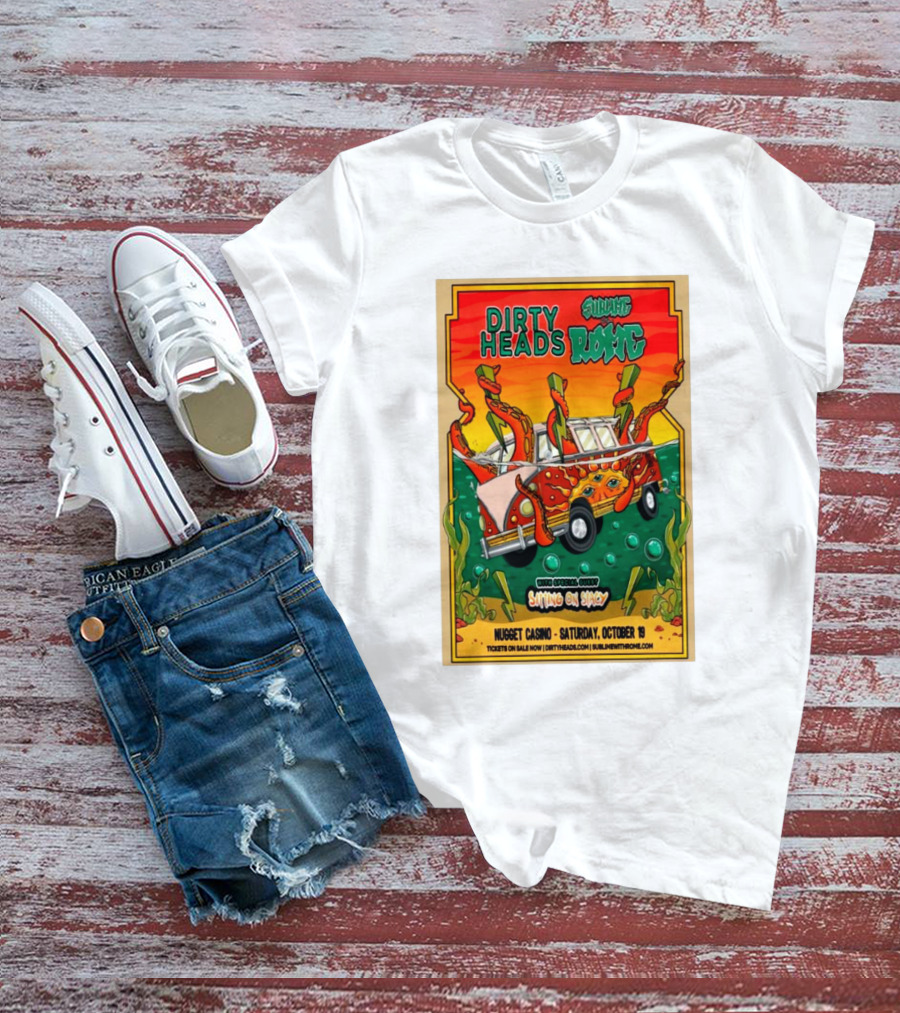 Dirty Heads Sublime Rome Nugget Casino October 19 Sitting On Stacy Tour T-Shirt