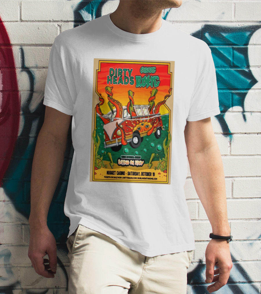 Dirty Heads Sublime Rome Nugget Casino October 19 Sitting On Stacy Tour T-Shirt
