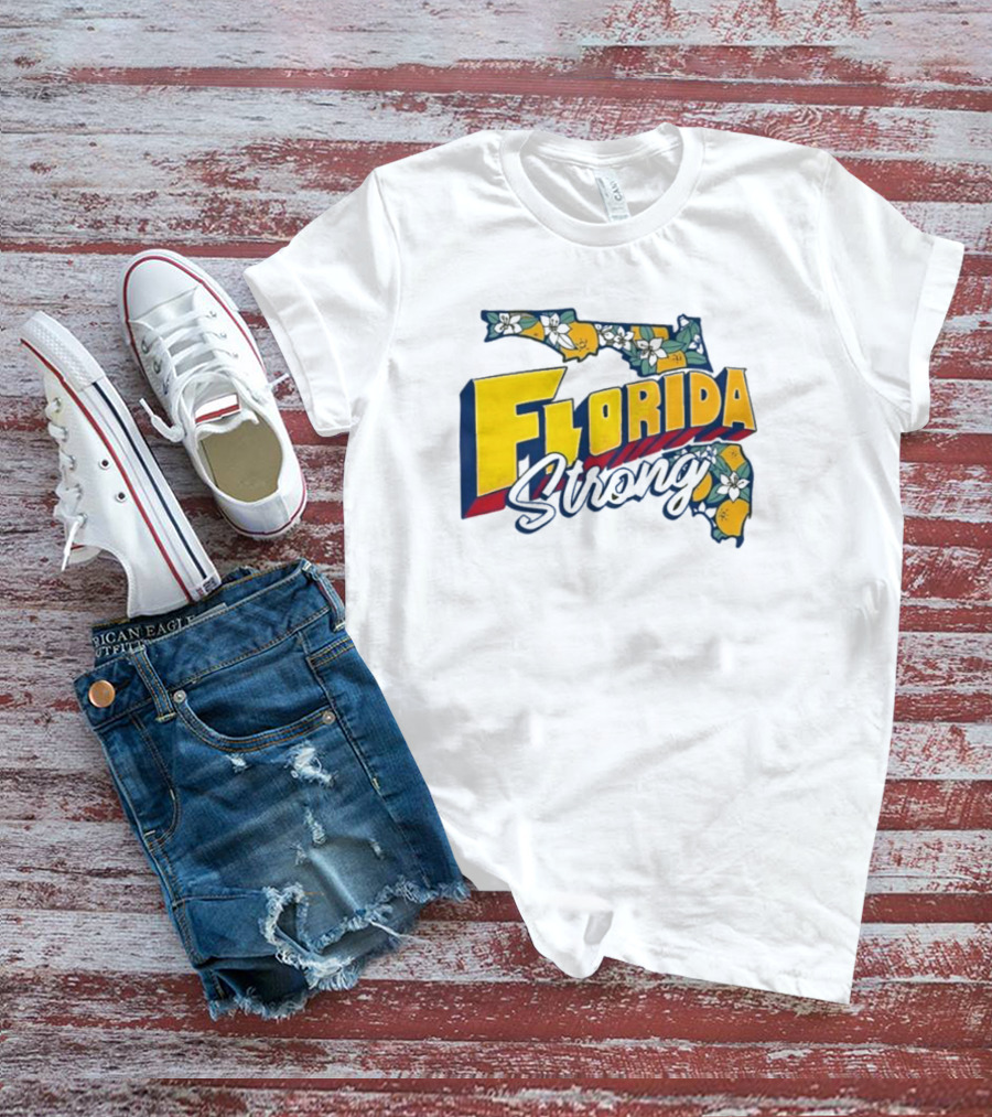 Hurricane Milton Florida Strong State Map Citrus T-Shirt
