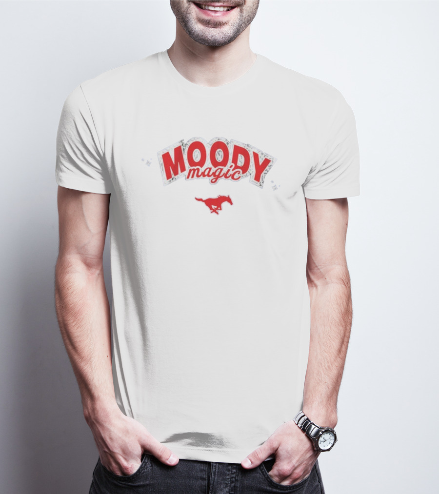 SMU Mustangs Volleyball Moody Magic Red Mustang T-Shirt