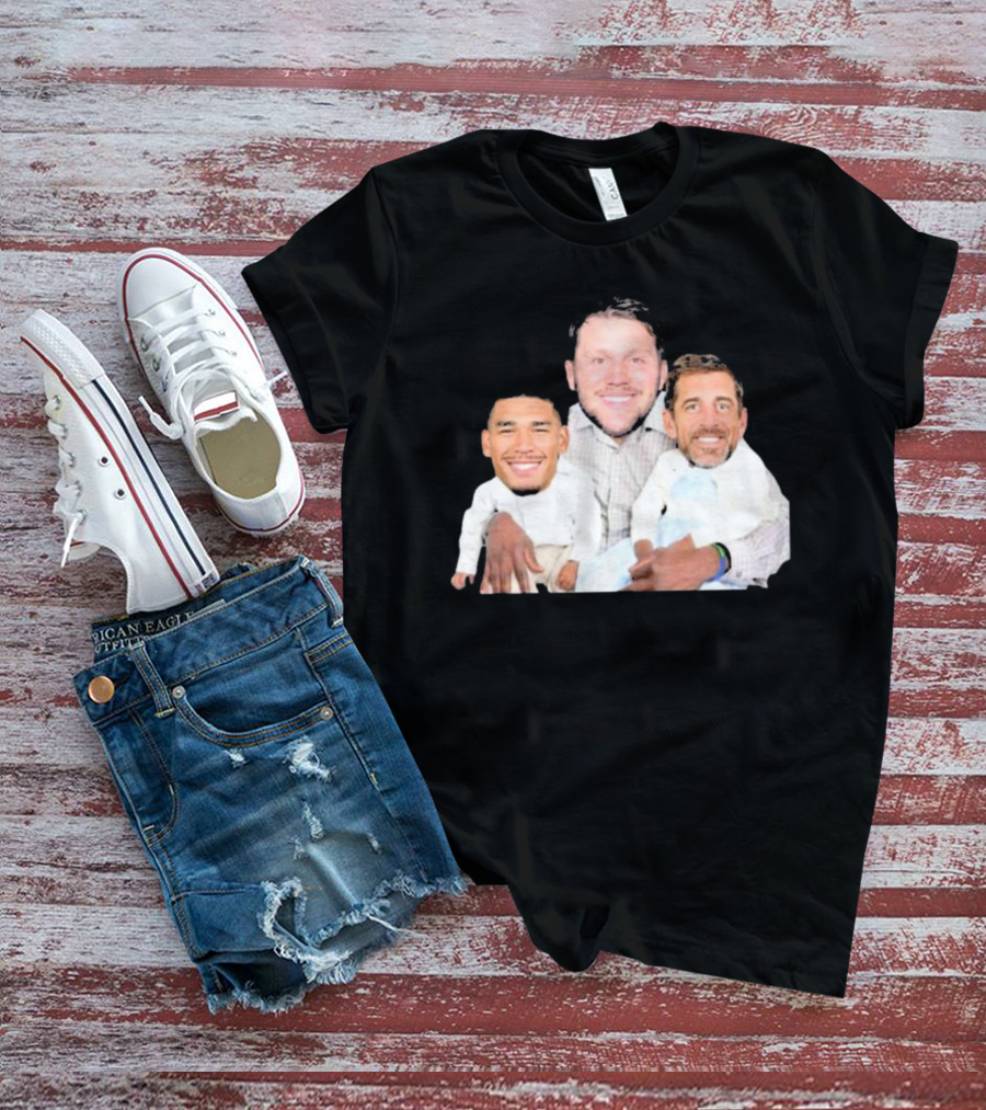 Josh Allen Allen Lazard Holding Son Daughter Aaron Rodgers T-Shirt