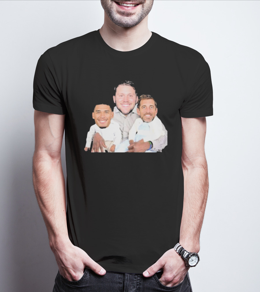 Josh Allen Allen Lazard Holding Son Daughter Aaron Rodgers T-Shirt