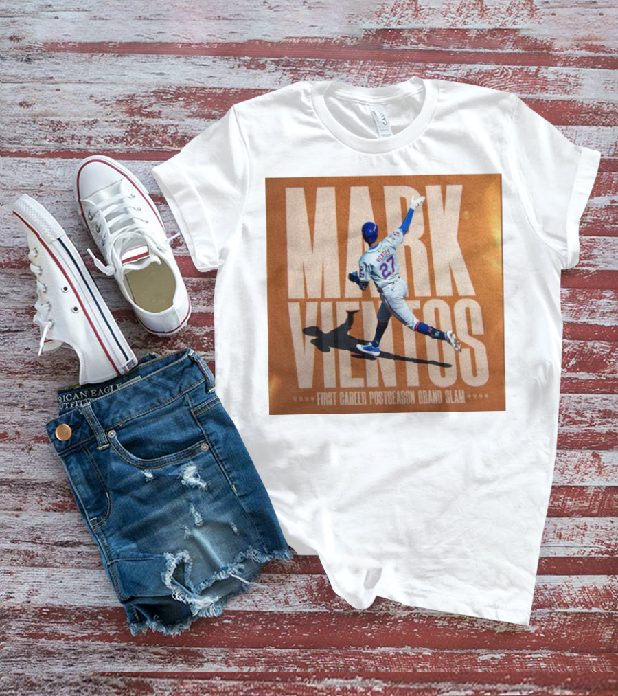 Mark Vientos New York Mets First Career Postseason Grand Slam Baseball Player Action T-Shirt