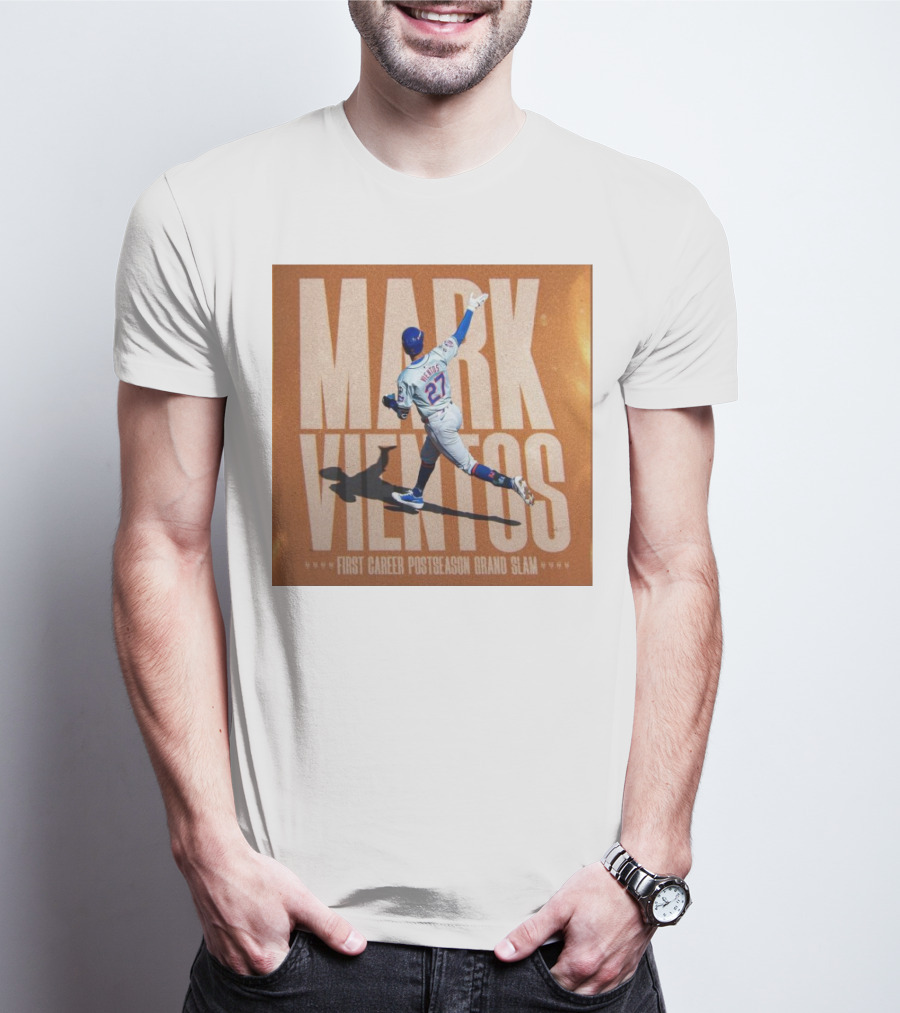 Mark Vientos New York Mets First Career Postseason Grand Slam Baseball Player Action T-Shirt