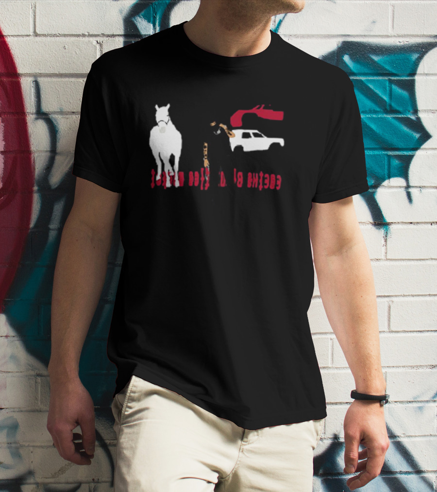 Yeat CPFM Lyfestyle Cover Custom Graphic Featuring Car Horse And Figure T-Shirt