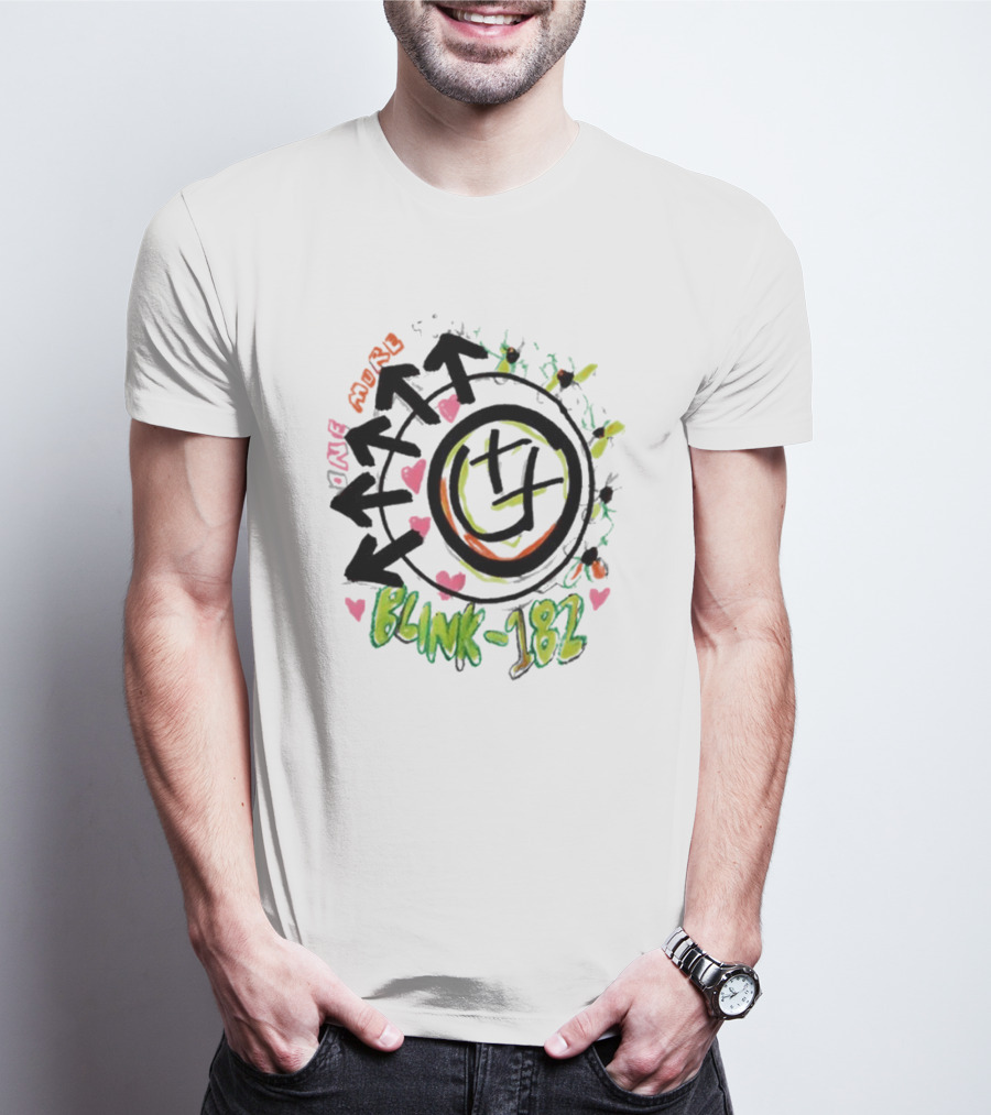 Blink-182 One More Time Smile Arrow Heart Graffiti T-Shirt