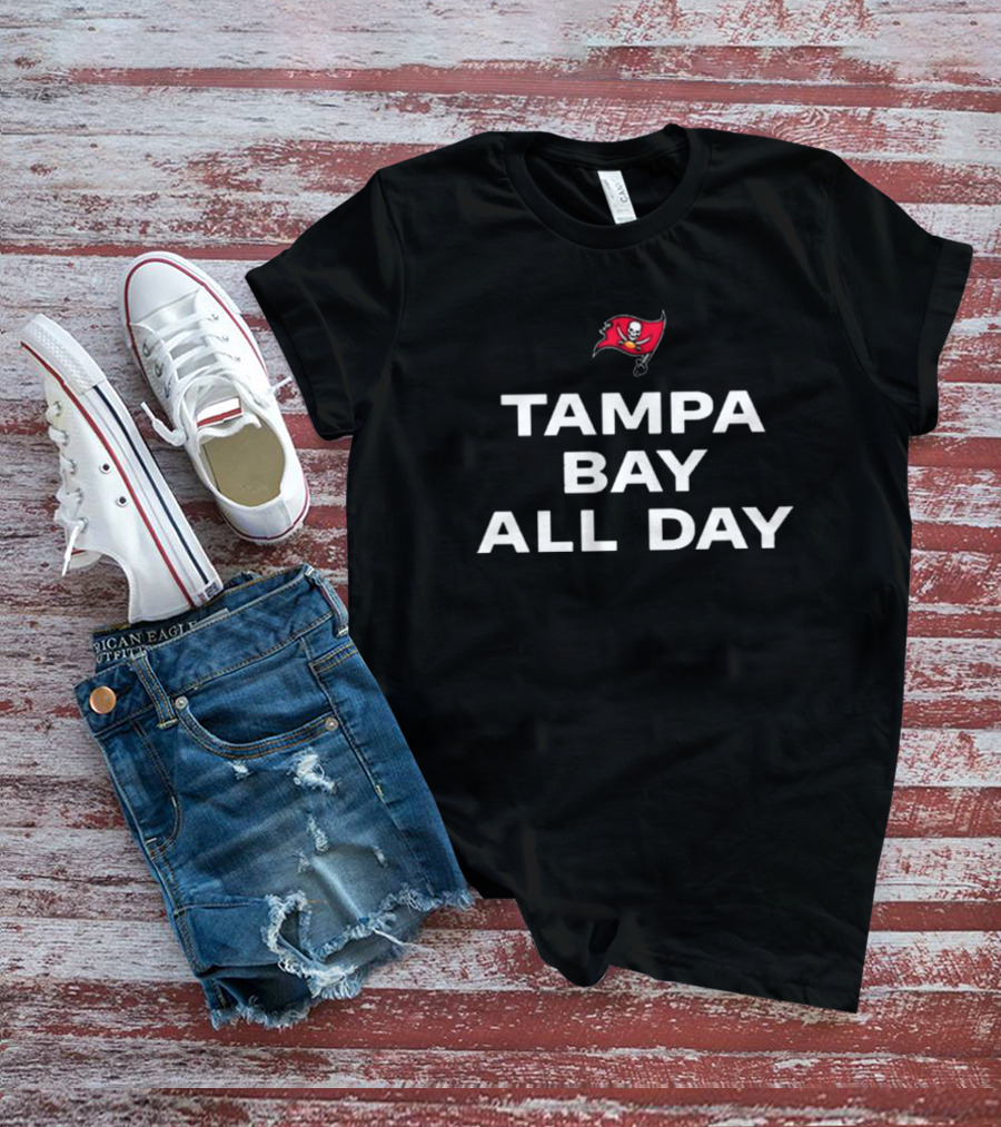 Tampa Bay All Day With Buccaneers Logo Est 1976 T-Shirt