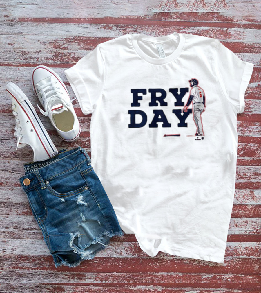 Fry Day Cleveland Guardians Number 6 Baseball Player T-Shirt