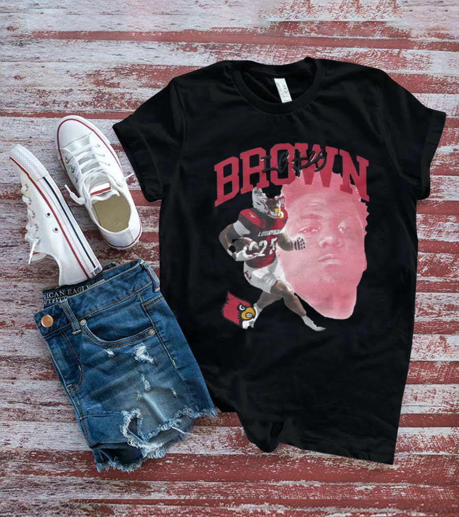 Brown IB #25 Louisville Cardinals Football Player T-Shirt