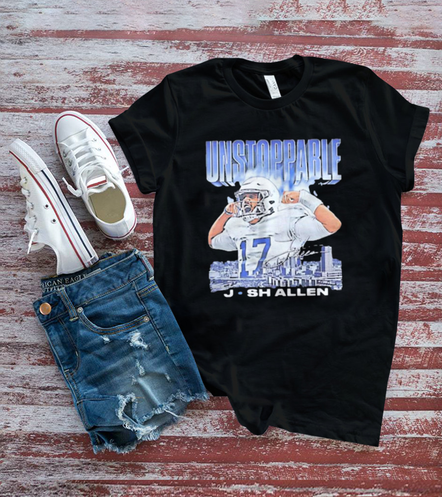 Buffalo Bills NFL Football Josh Allen Unstoppable Vintage 17 T-Shirt