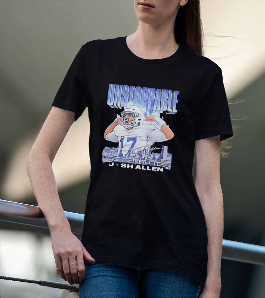 Buffalo Bills NFL Football Josh Allen Unstoppable Vintage 17 T-Shirt