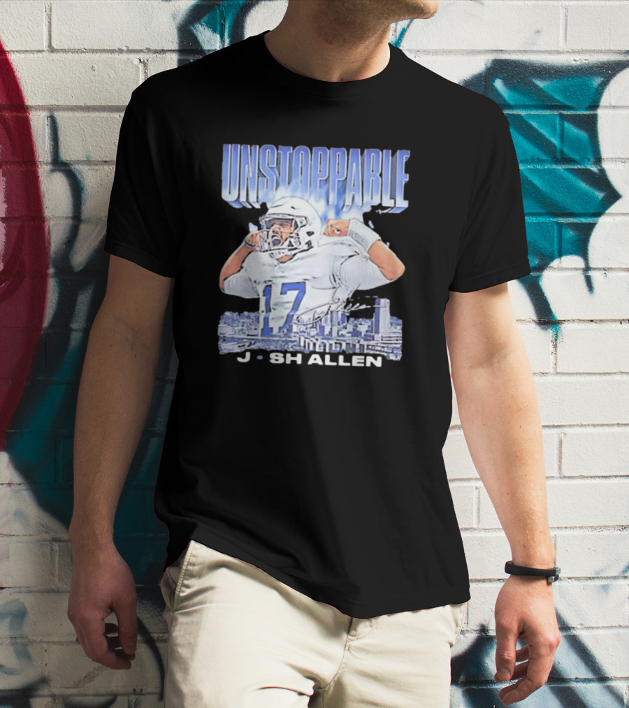 Buffalo Bills NFL Football Josh Allen Unstoppable Vintage 17 T-Shirt
