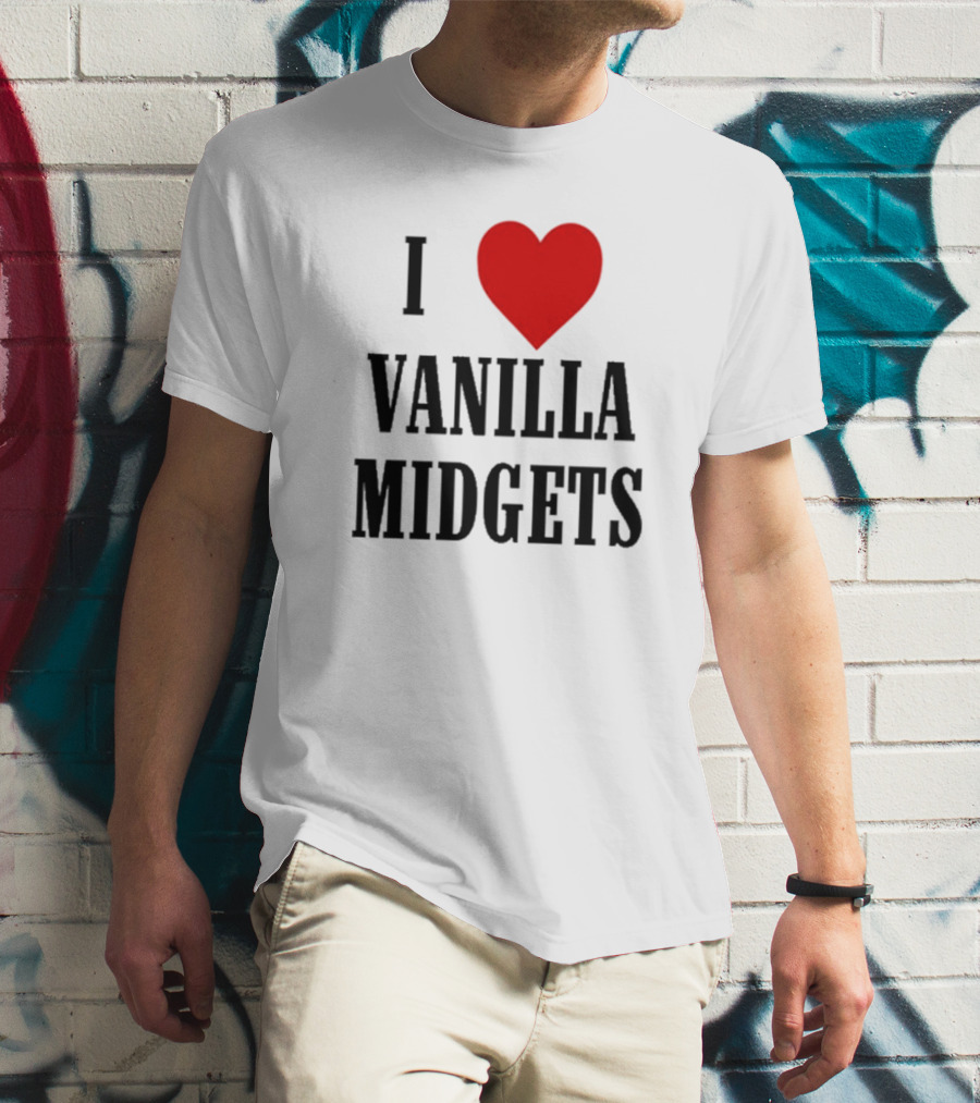 Nick Aldis I Love Vanilla Midgets I Heart Red T-Shirt