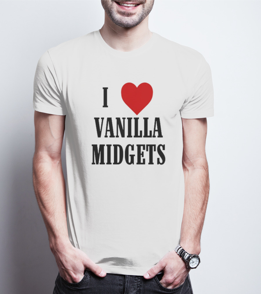 Nick Aldis I Love Vanilla Midgets I Heart Red T-Shirt