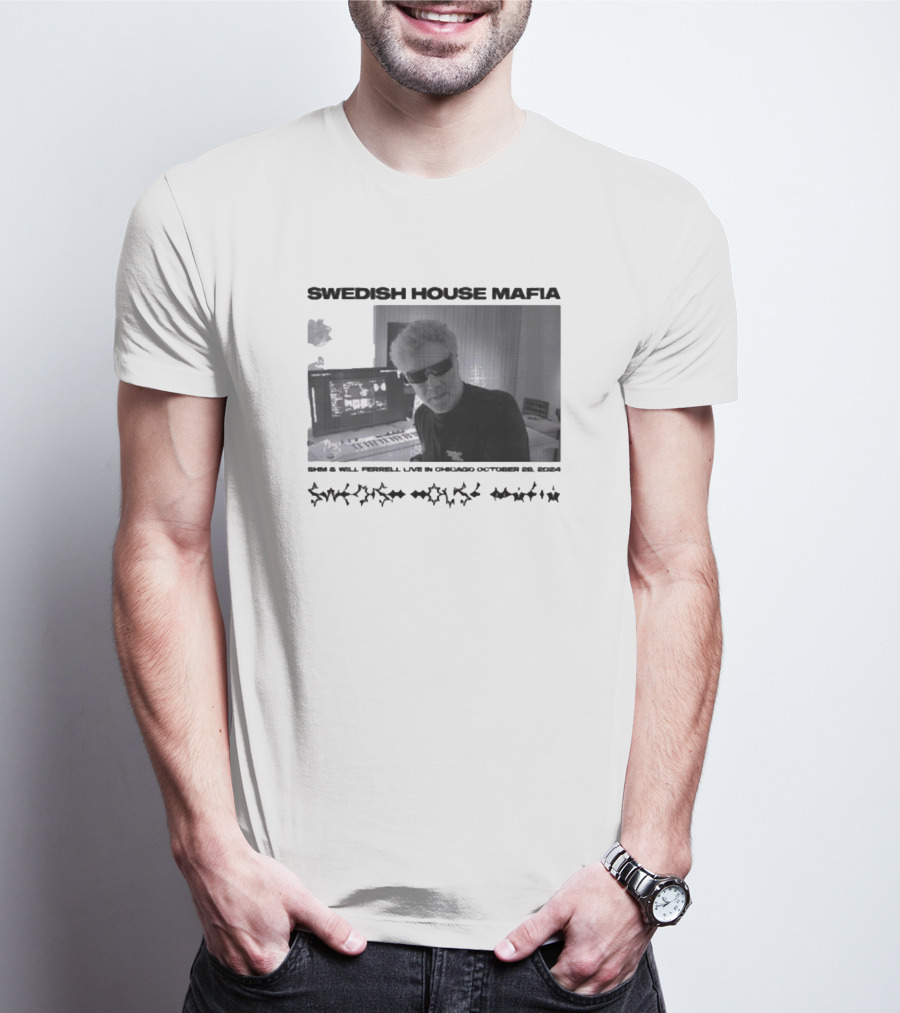 SWEDISH HOUSE MAFIA X WILL FERRELL Music Collaboration AI T-Shirt