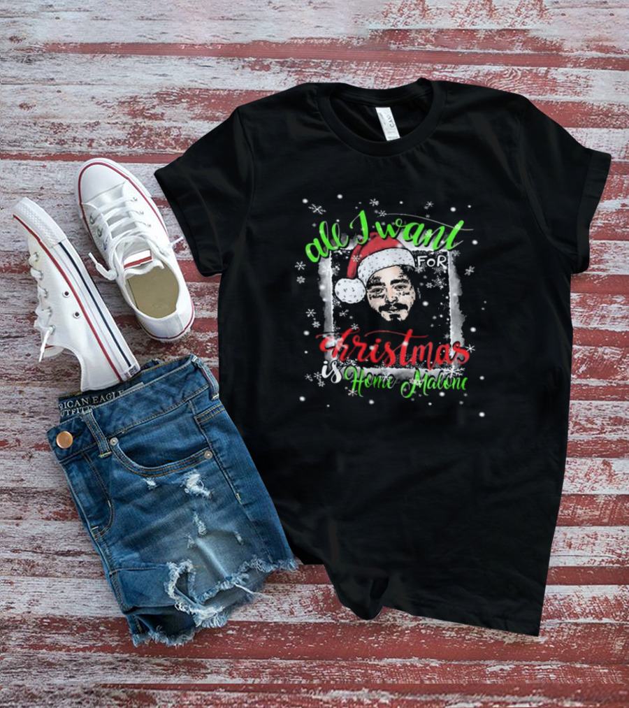 All I Want For Christmas Is Home Alone Malone T-Shirt