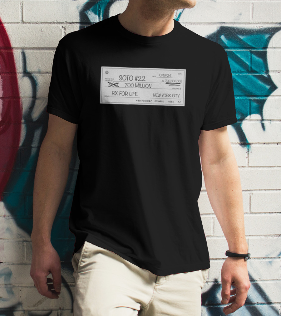 New York Yankees Soto #22 700 Million BX For Life New York City T-Shirt
