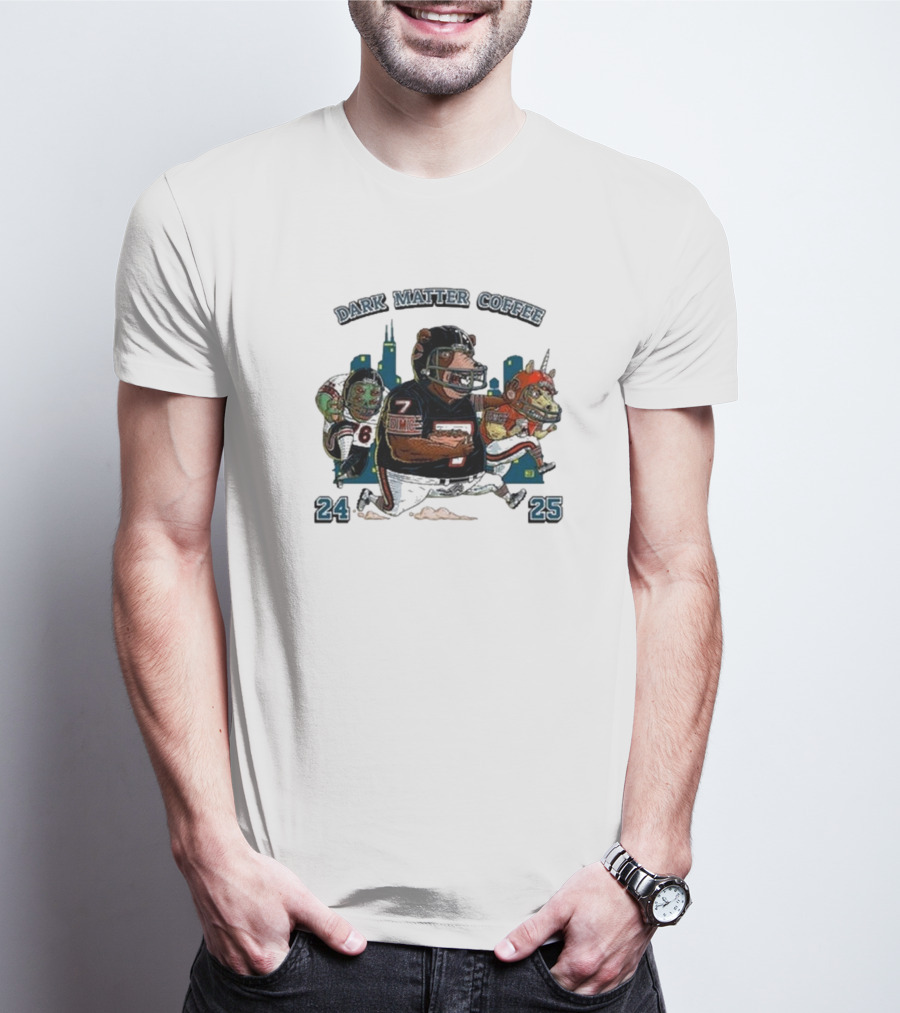 Dark Matter Coffee Da Beans 24 25 Football Monsters T-Shirt