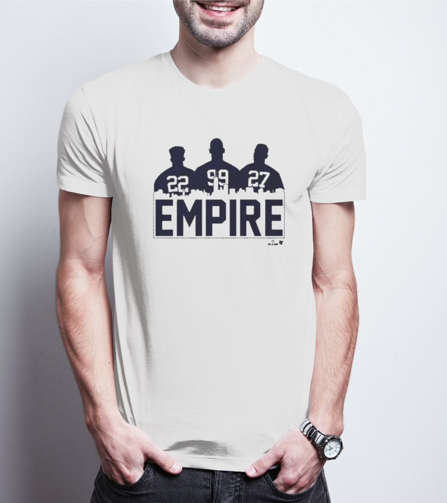 New York Yankees MLB Empire Juan Soto Aaron Judge Giancarlo Stanton 22 99 27 T-Shirt