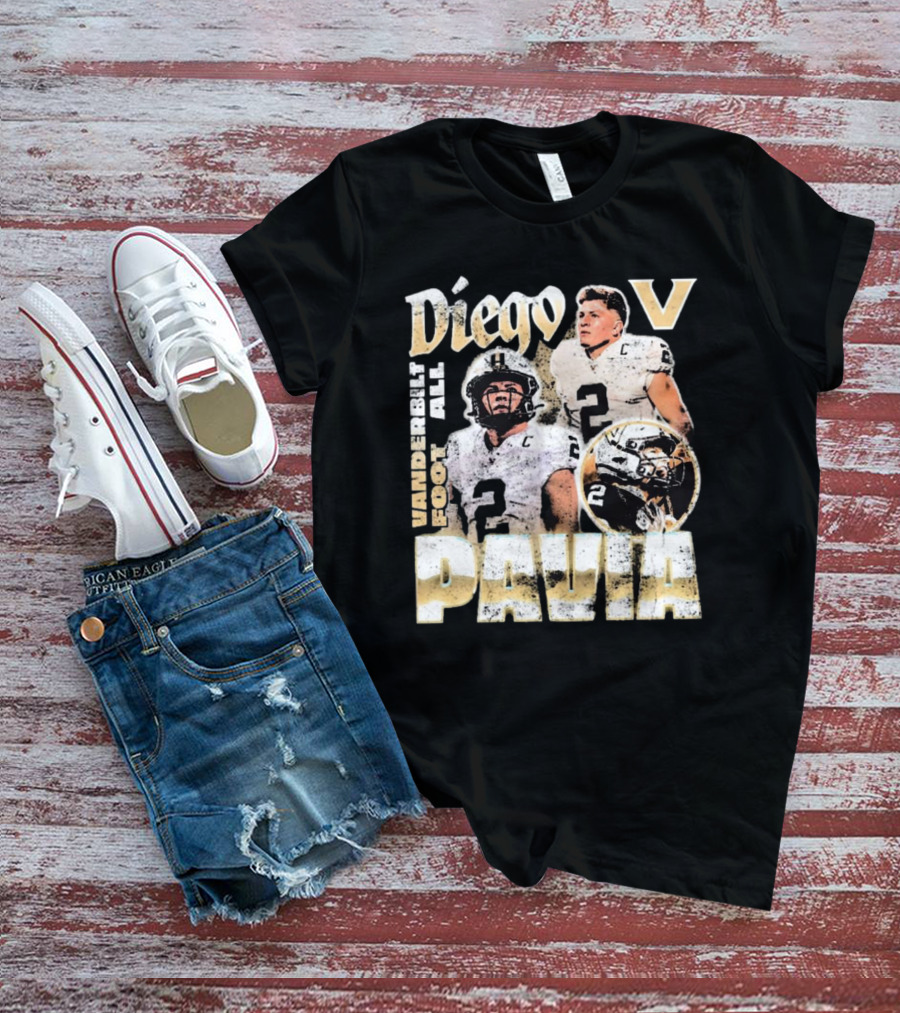 Diego Pavia Vanderbilt Football Vintage Look T-Shirt