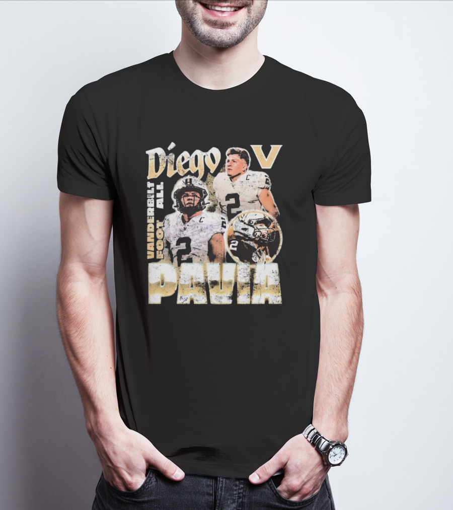 Diego Pavia Vanderbilt Football Vintage Look T-Shirt