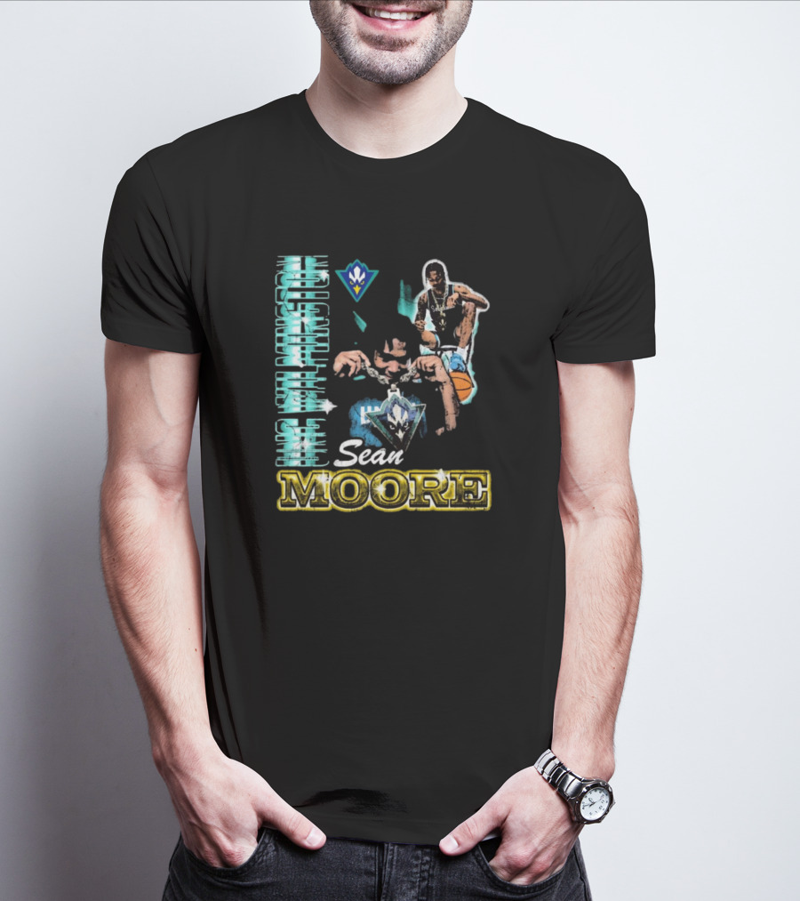 UNC Wilmington Seahawks Sean Moore 90s Basketball T-Shirt