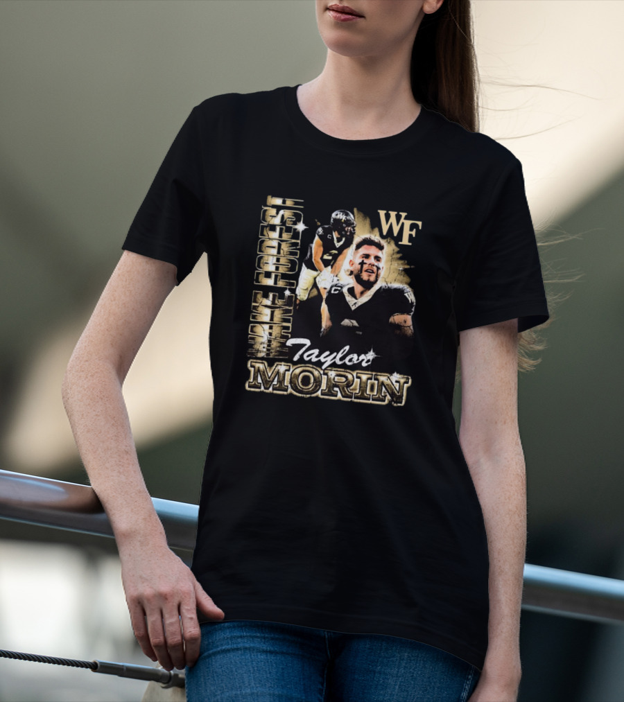 Taylor Morin Wake Forest WF 90s Retro Football Champion T-Shirt