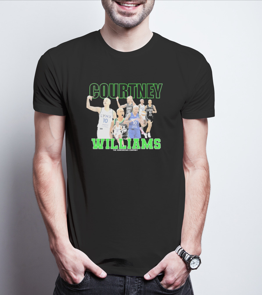 Courtney Williams Minnesota Lynx Lynx 10 The Homegrown Company T-Shirt