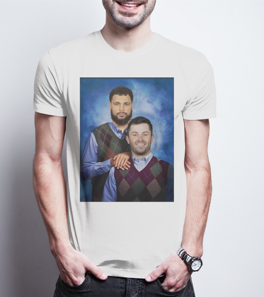 Chase Mclaughlin Wearing Baker Mayfield Mike Evans Step Brothers T-Shirt