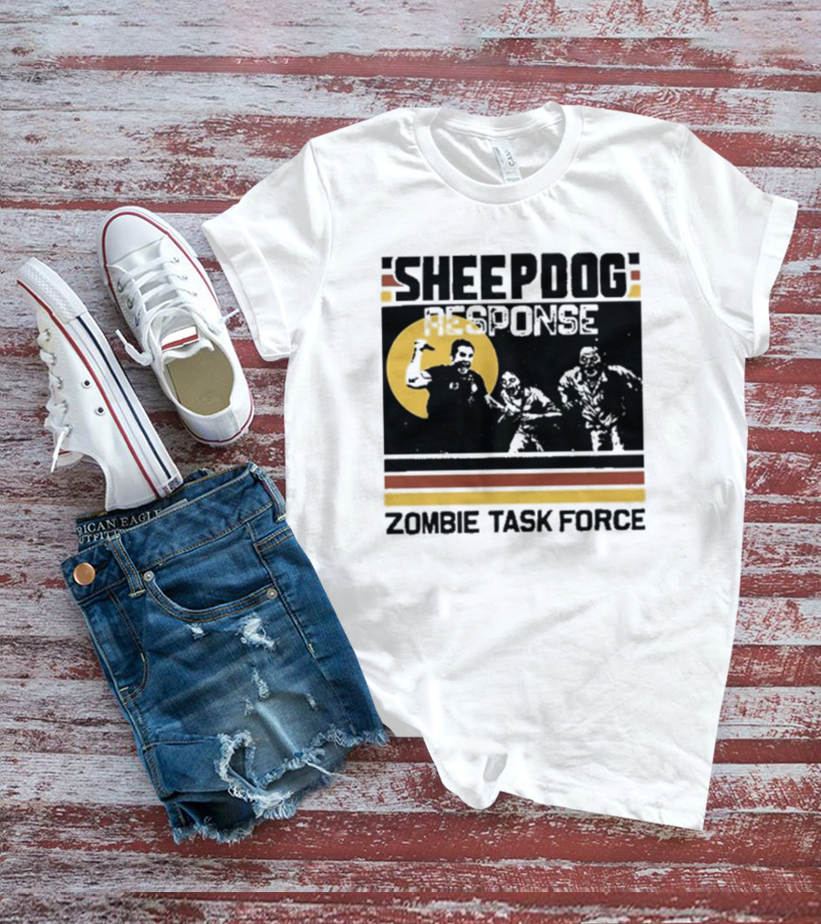 Sheepdog Response Zombie Task Force Vintage Retro Horror T-Shirt